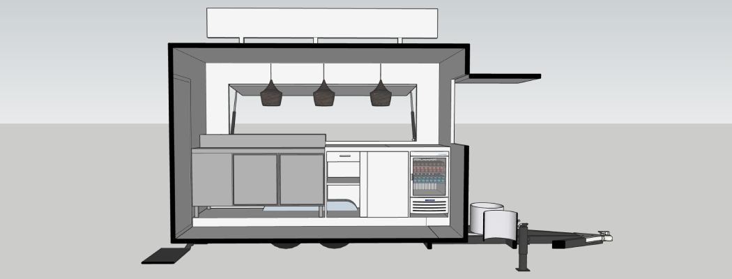 burger food cart design